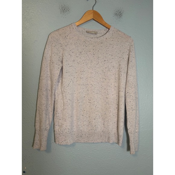 Everlane Women's The Grade A Cashmere Crewneck Sweater Speckled Grey Size Small - Picture 2 of 10